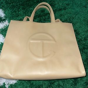 Telfar medium cream tote